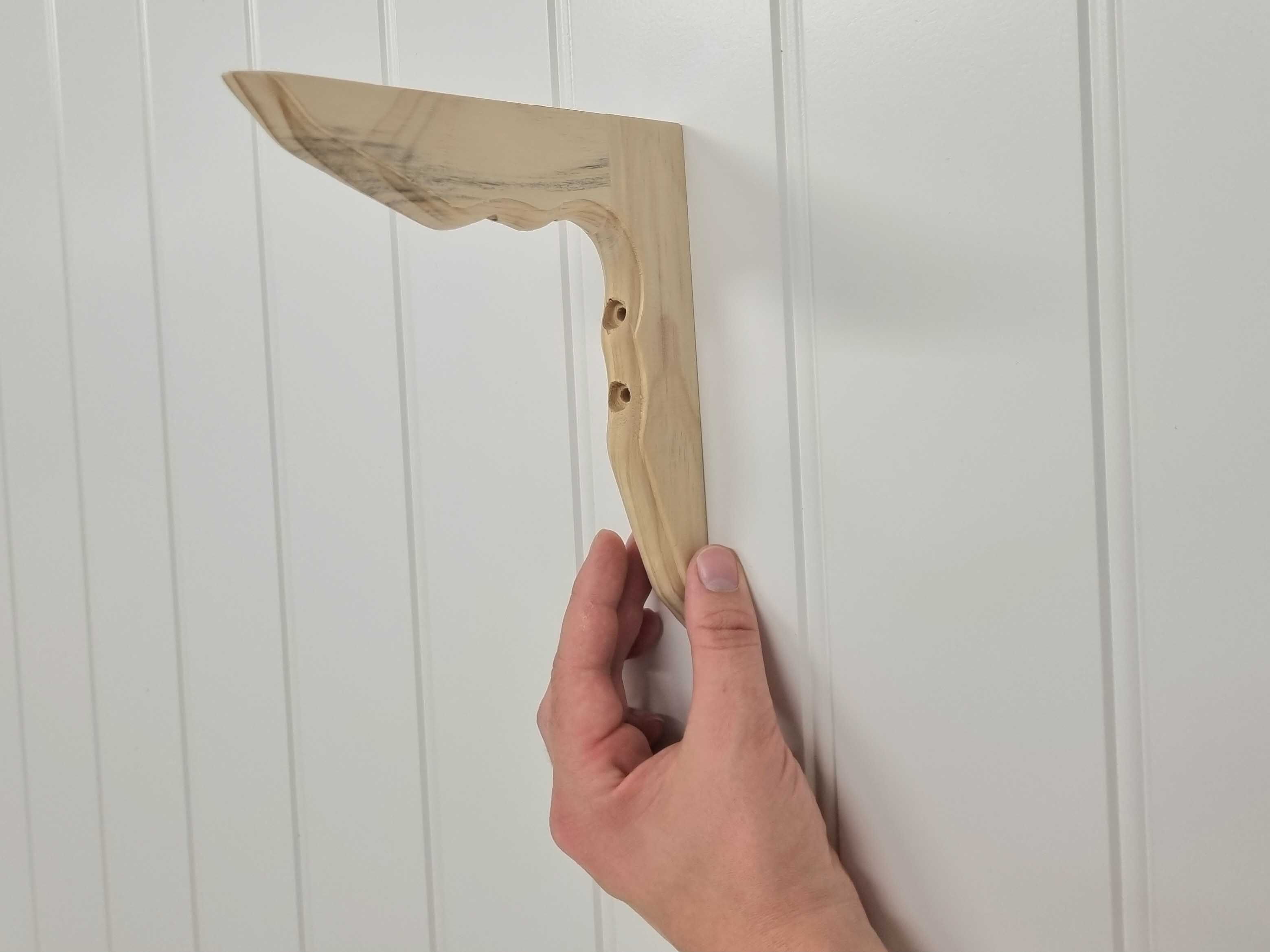 Hyllkonsol H27 obehandlad trä djup 180mm - 6