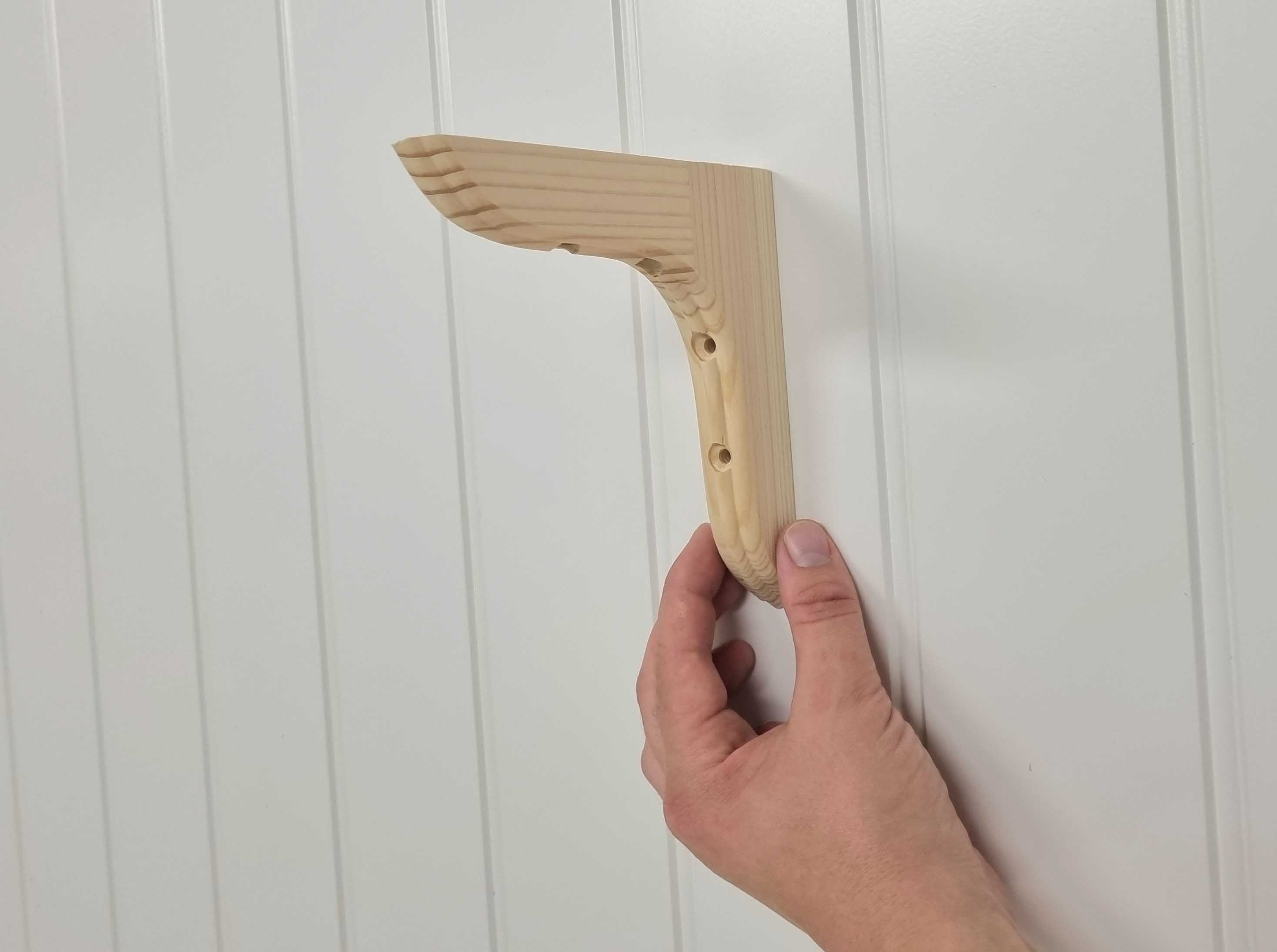 Hyllkonsol lantlig H30 obehandlad furu djup 150mm - 6