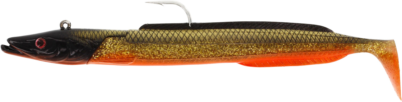 Westin sandy andy jig 300g 28cm är en tobisimitation som passar till fisket i norge efter hälleflundra och torsk. gold