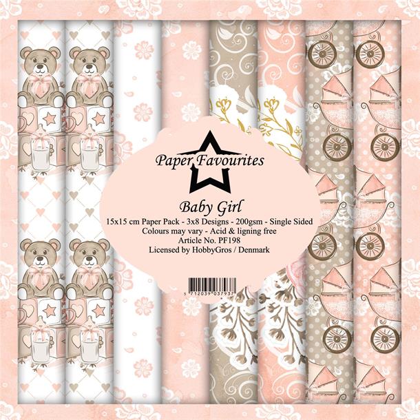 Paper Favourites Baby girl 6x6 Inch Paper Pack 