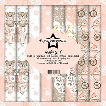 Paper Favourites Baby girl 6x6 Inch Paper Pack 