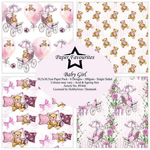 Paper Favourites Baby girl 12x12 Inch Paper Pack  - 3