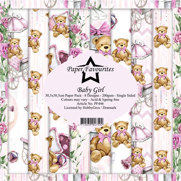 Paper Favourites Baby girl 12x12 Inch Paper Pack 