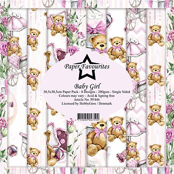 Paper Favourites Baby girl 12x12 Inch Paper Pack 