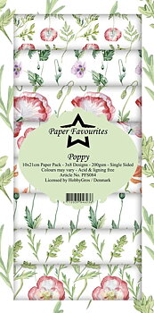 Paper Favourites Poppy slimline Paper Pack 