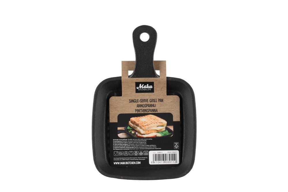 Portionsgrillpanna, gjutjärn 20,5x14 cm