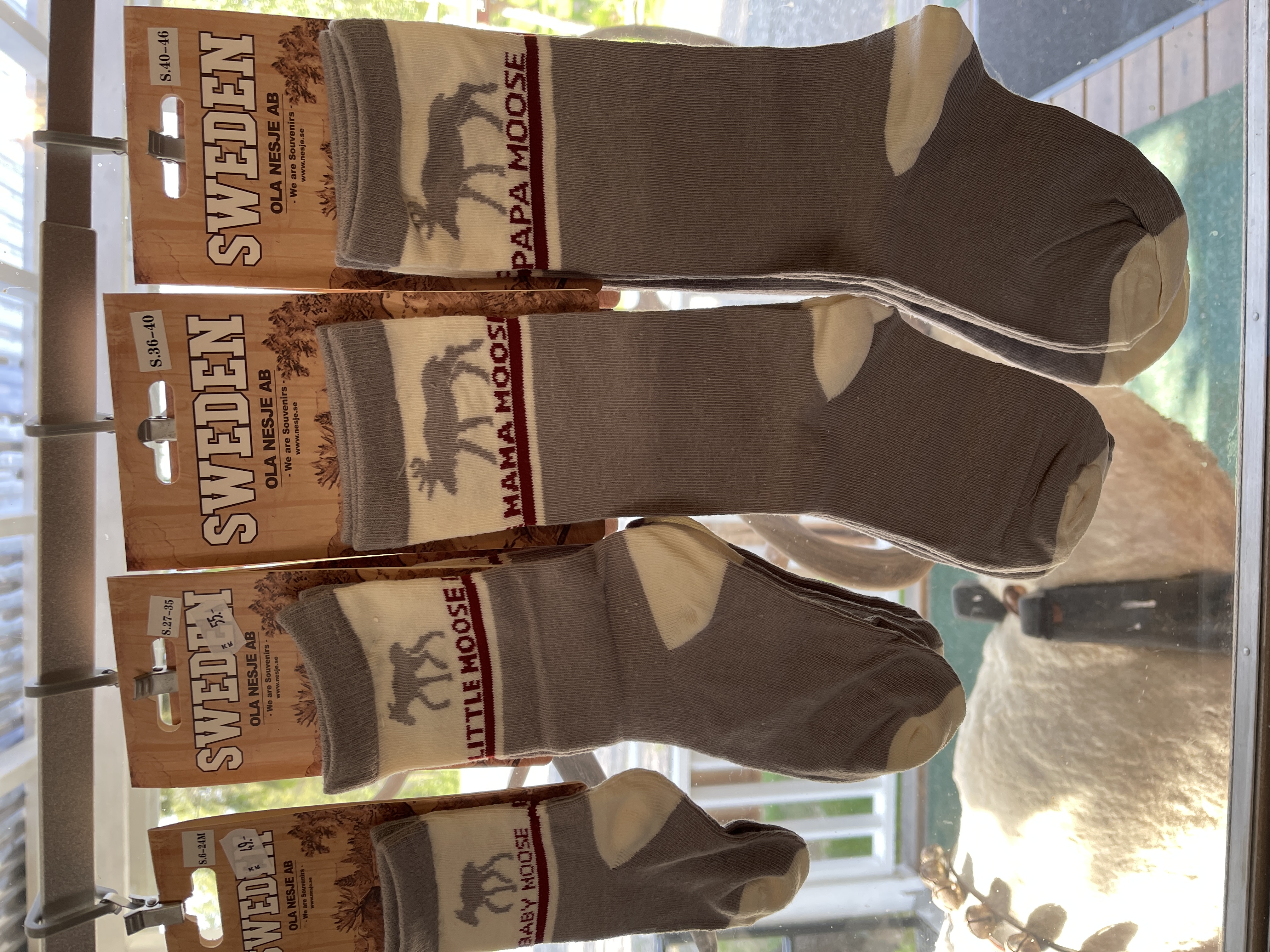 Socke Elch, Baby, little Moose, Mama Moose, Papa Moose