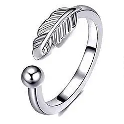 Tåring "Feather" 925 Sterlig Silverplätering