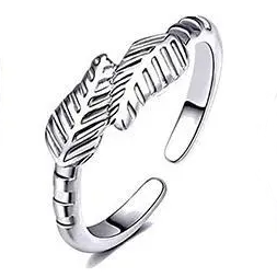 Tåring "Feathers" 925 Sterlig Silverplätering
