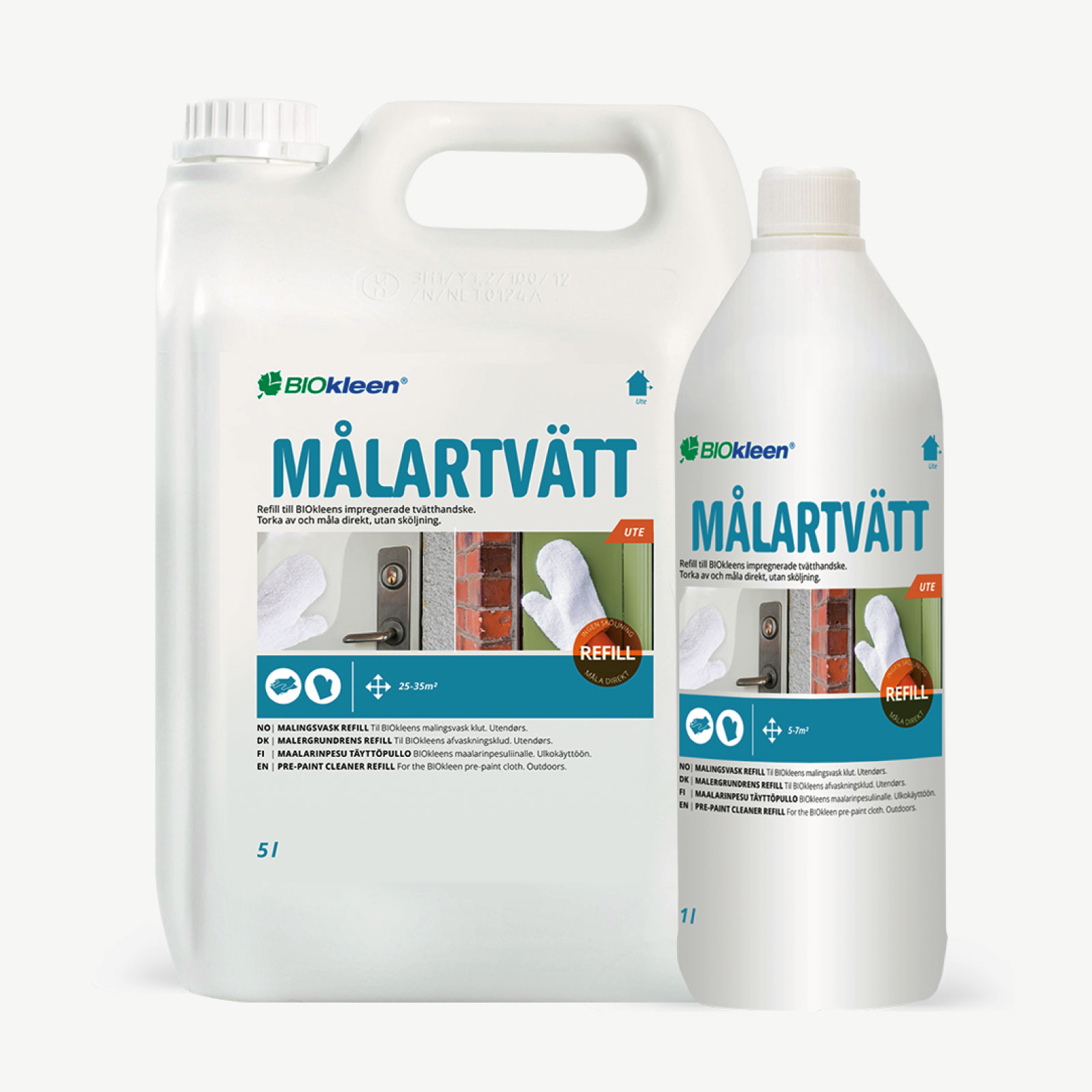 MÅLARTVÄTT BIOKLEEN 5 L UTE, refill Eco - 2