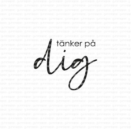 Tänker på dig, Gummistämpel, Gummiapan, 