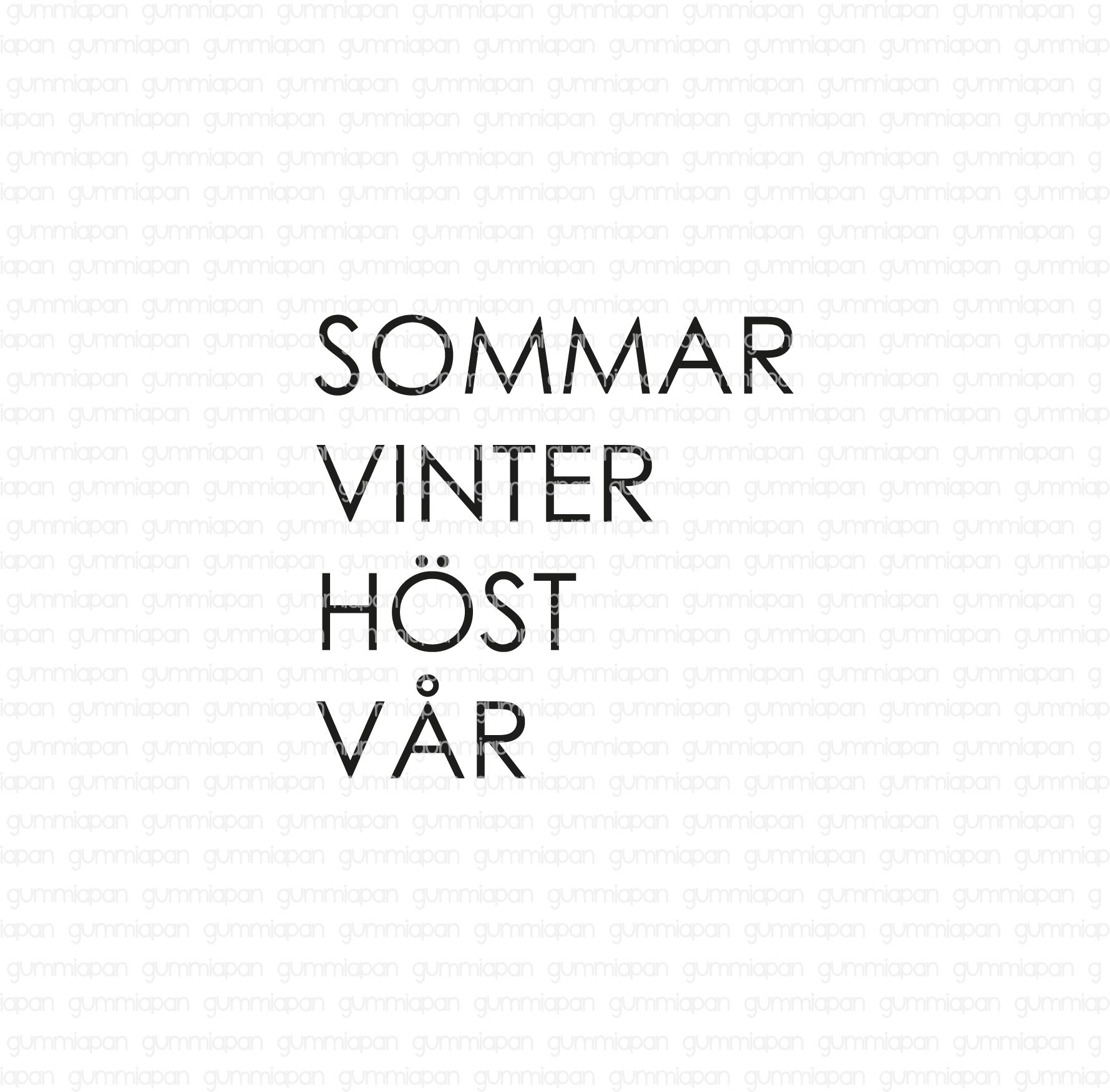  Svenska Årstider, Gummistämpel, Gummiapan, 