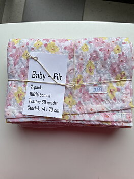 Baby-Filt, 100% bomull - Rosa - 2-pack
