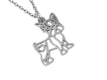 Bulldogg Halsband i Rostfritt Stål, Hundägare Hänge, Hundälskare Accessoar, Hund Smycke