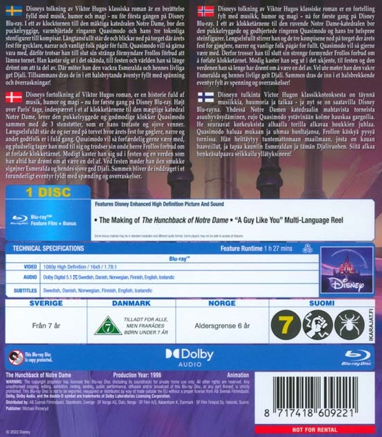 Ringaren I Notre Dame (Disney) (Blu-ray) - 2