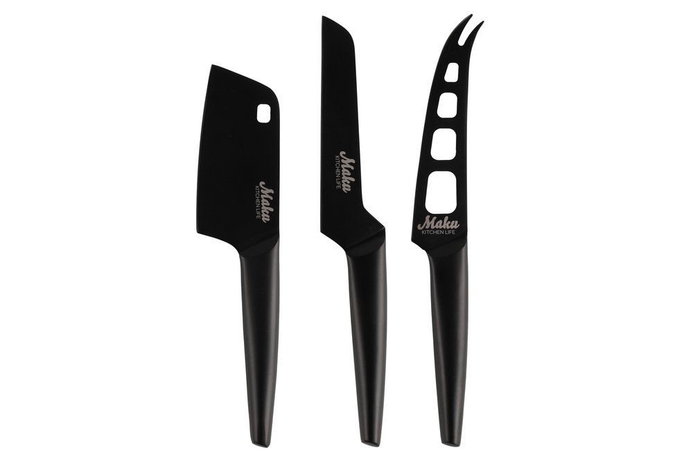 Ostknivar, svarta 3-pack