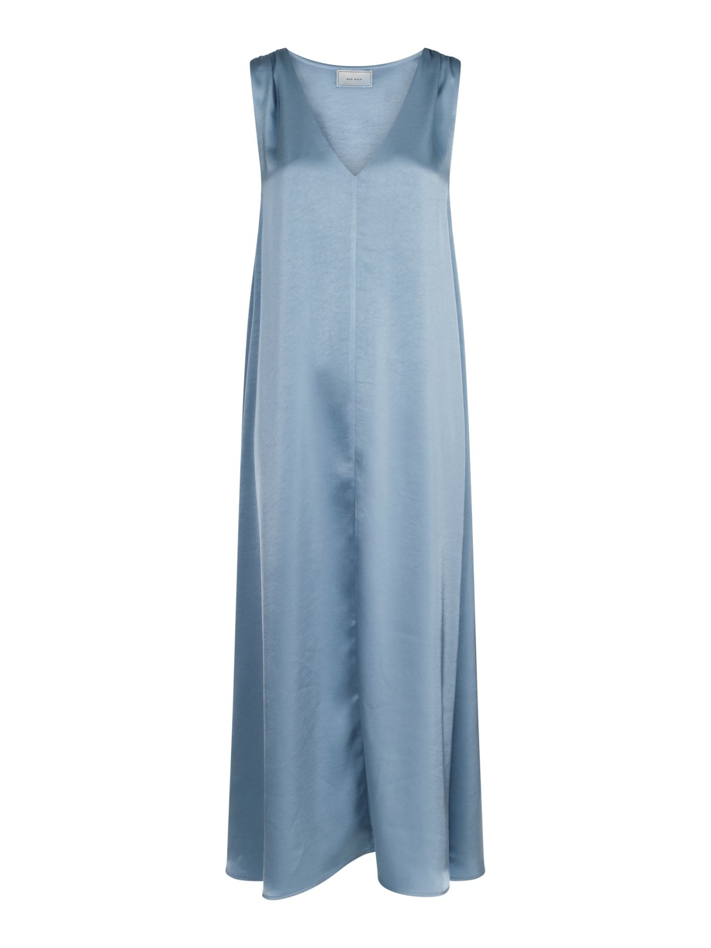 Neo Noir - Elia Heavy Sateen Dress Dove Blue - 3