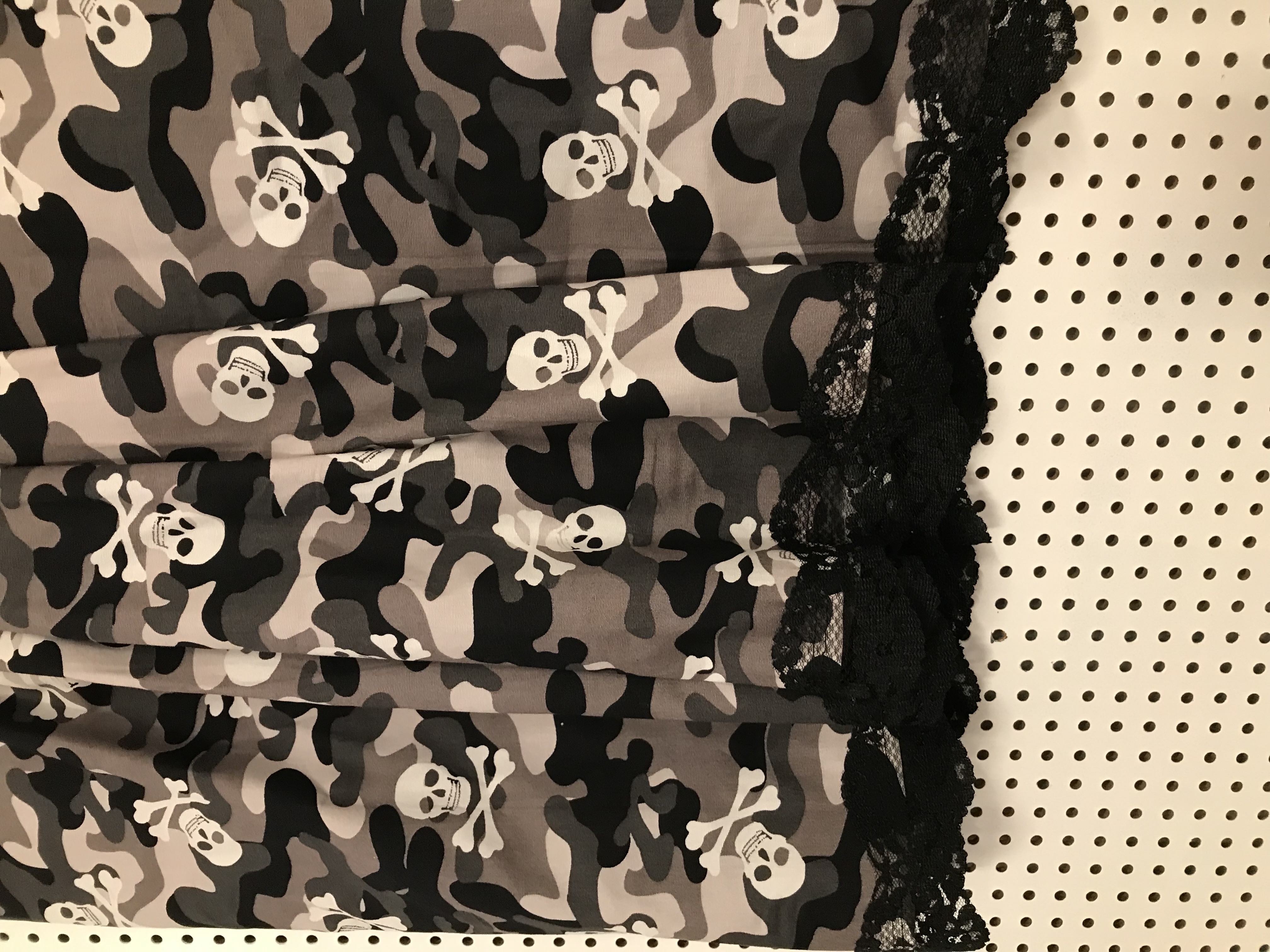 Grå Camo Skull Kjol