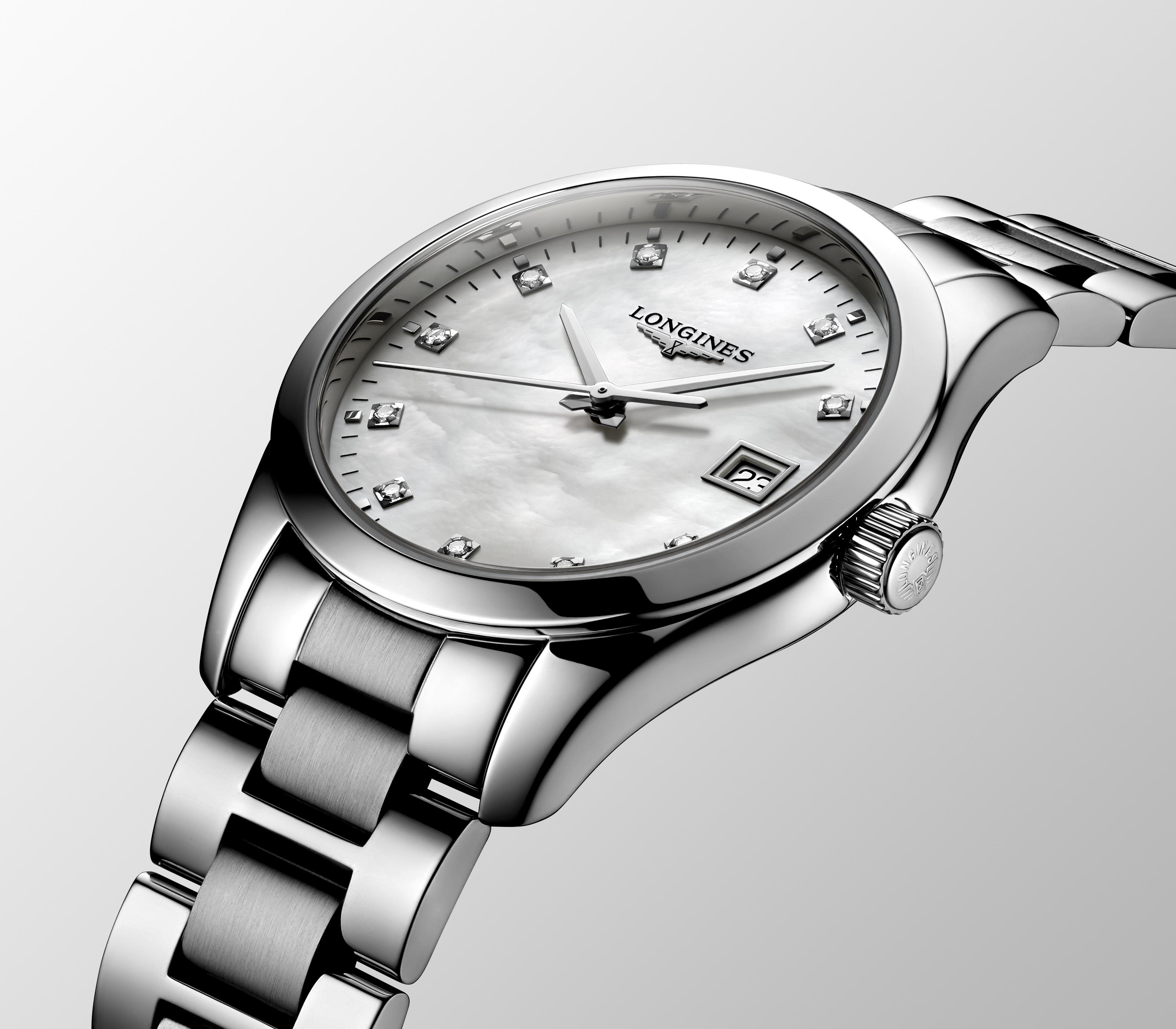 L2.386.4.87.6 Longines Conquest Classic 34 pärlemor