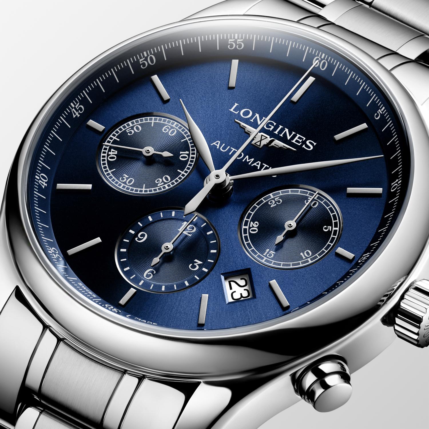 L2.759.4.92.6 Longines Master Collection 42 Chronograph blå