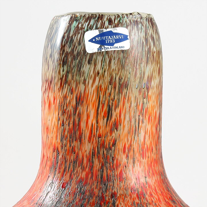 Oiva Toikka (1980s) Orange Swelling Vase 25 cm
