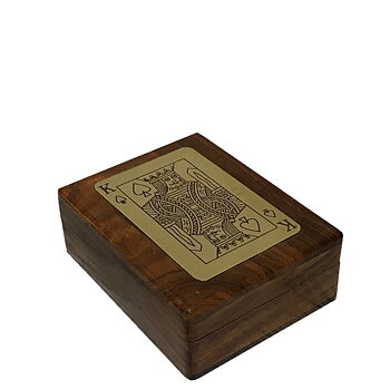 Deck of cards in wooden box Club Room