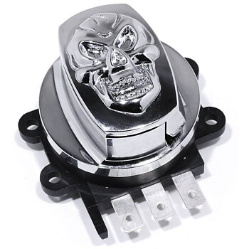 Skull ignition lock chrome for Harley-Davidson 1993-2013