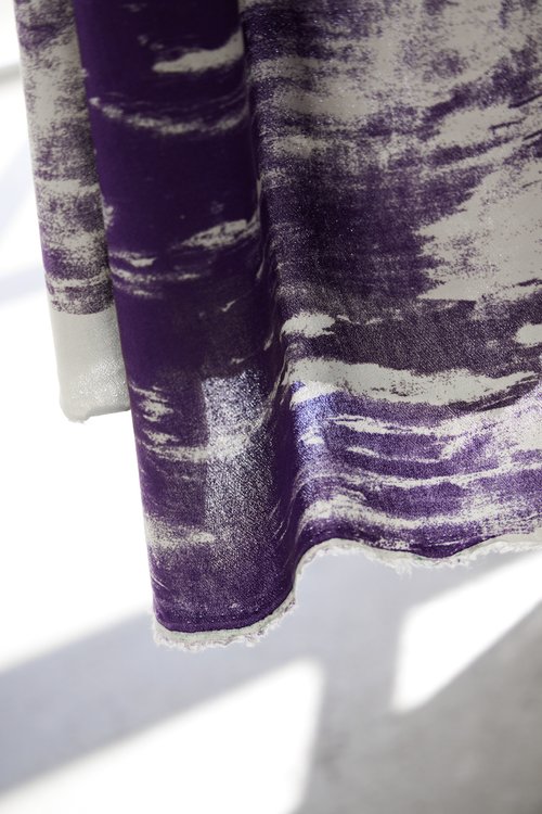 GRUNGE CREPE JERSEY - PURPLE - 3