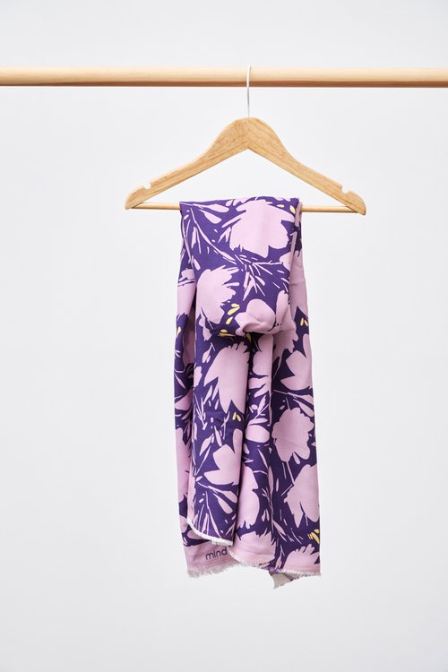 CREPE FLORAL - PURPLE