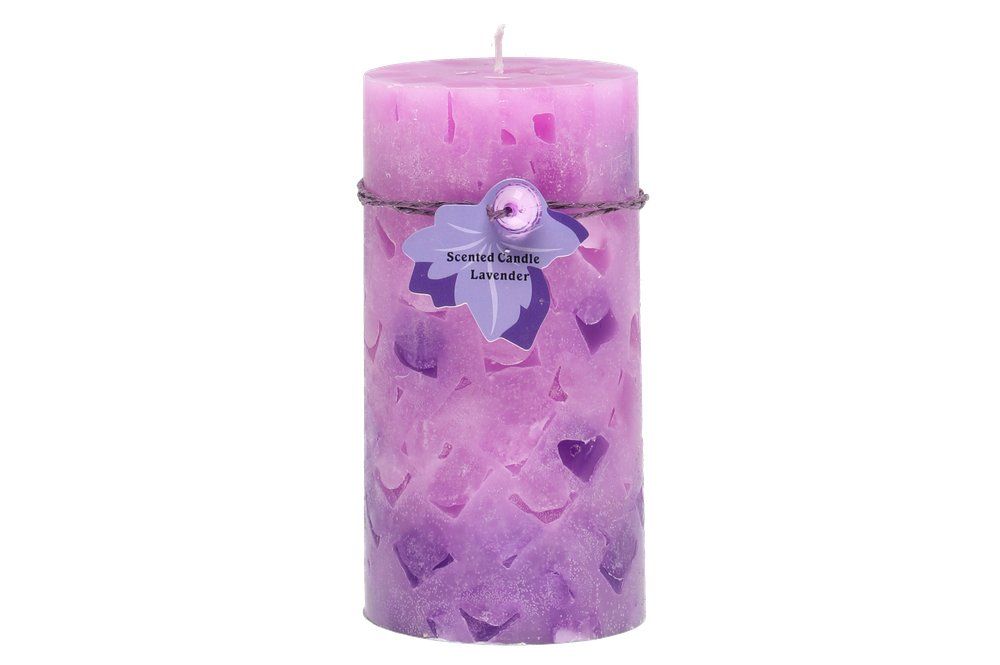 Blockljus med doft Kristall Lavender 6,8 x 13 cm