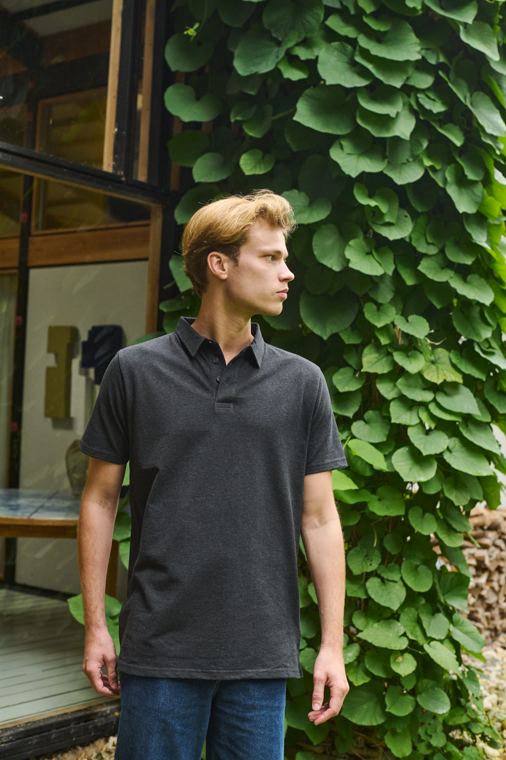 Recycled kortärmad Piké - Neutral - Herr- 100% Recycled - Bomull/Polyester -  3 olika färger