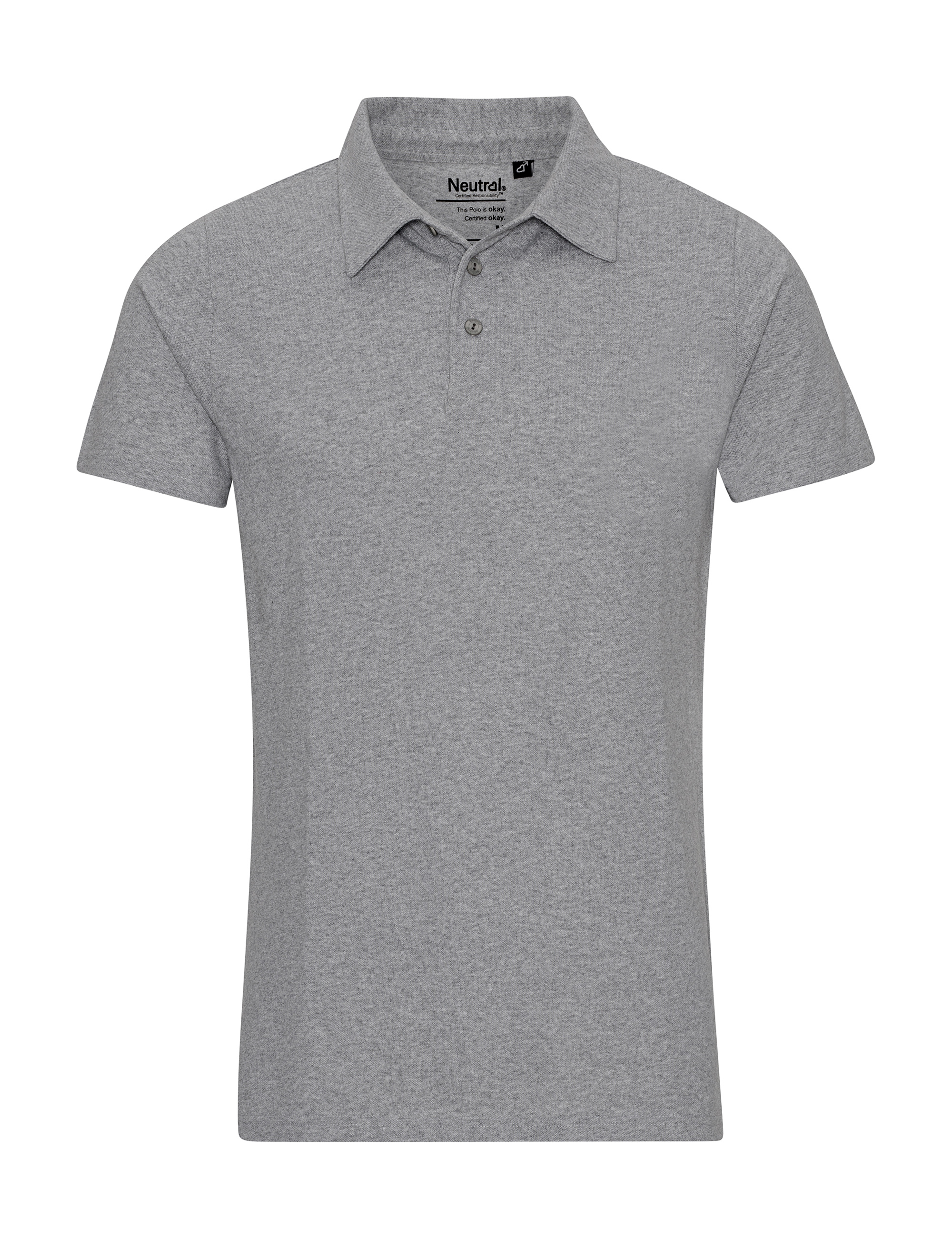 Recycled kortärmad Piké - Neutral - Herr- 100% Recycled - Bomull/Polyester -  3 olika färger - 8