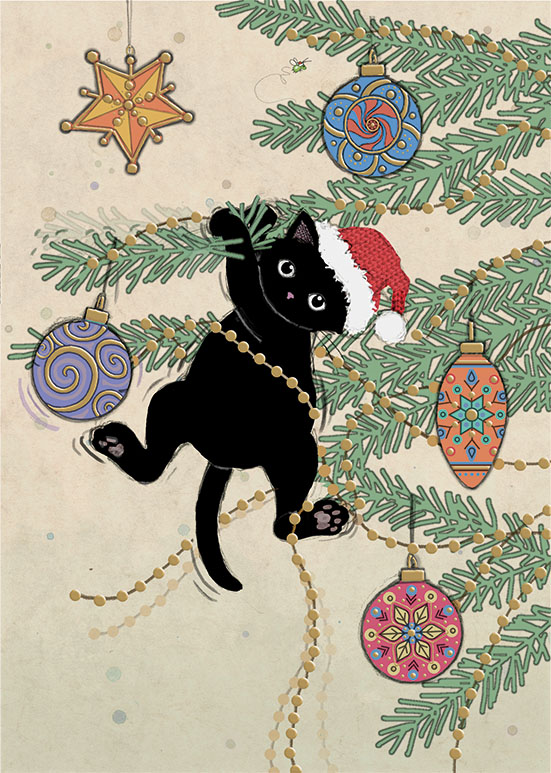 Christmas Kitty, Greeting Card