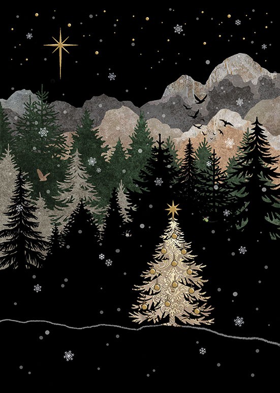 Mountain Tree, Greeting Card