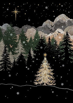 Mountain Tree, Greeting Card