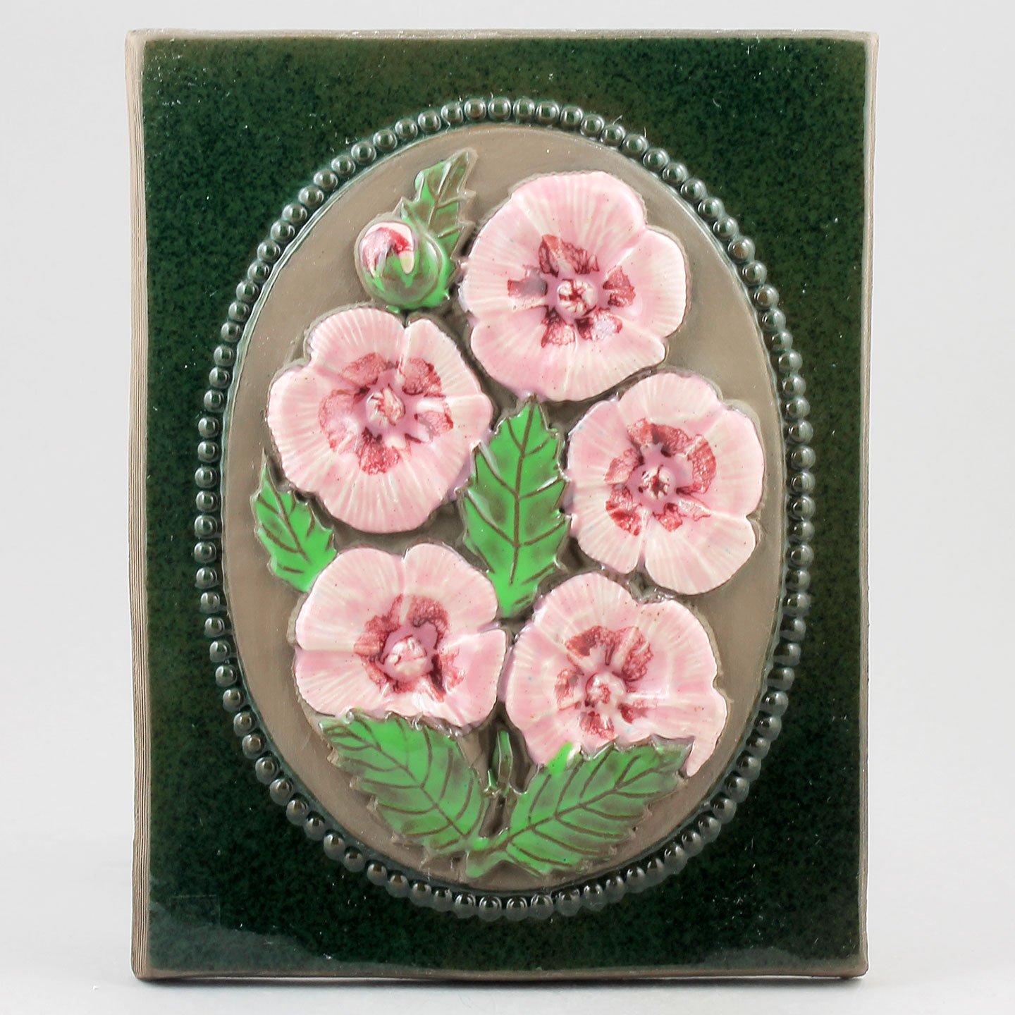 ジィー　アイモ・ニェットボリ ホワイトの花の陶板 22cm 1970年代 ジィー アイモ・ニェットボリ ホワイトの花の陶板 22cm 1970年代
