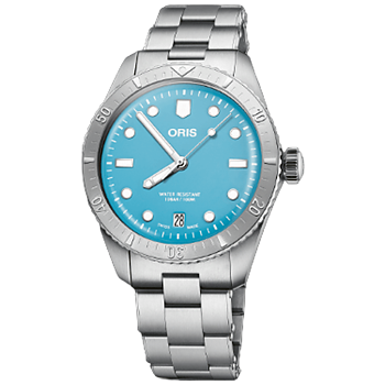 01 733 7771 4055-07 8 19 18 Oris Divers Sixty-Five 38 Cotton Candy ljusblå