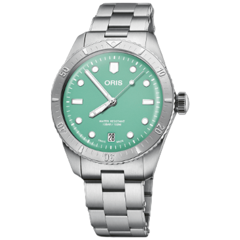 01 733 7771 4057-07 8 19 18 Oris Divers Sixty-Five 38 Cotton Candy mintgrön
