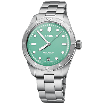 01 733 7771 4057-07 8 19 18 Oris Divers Sixty-Five 38 Cotton Candy mintgrön