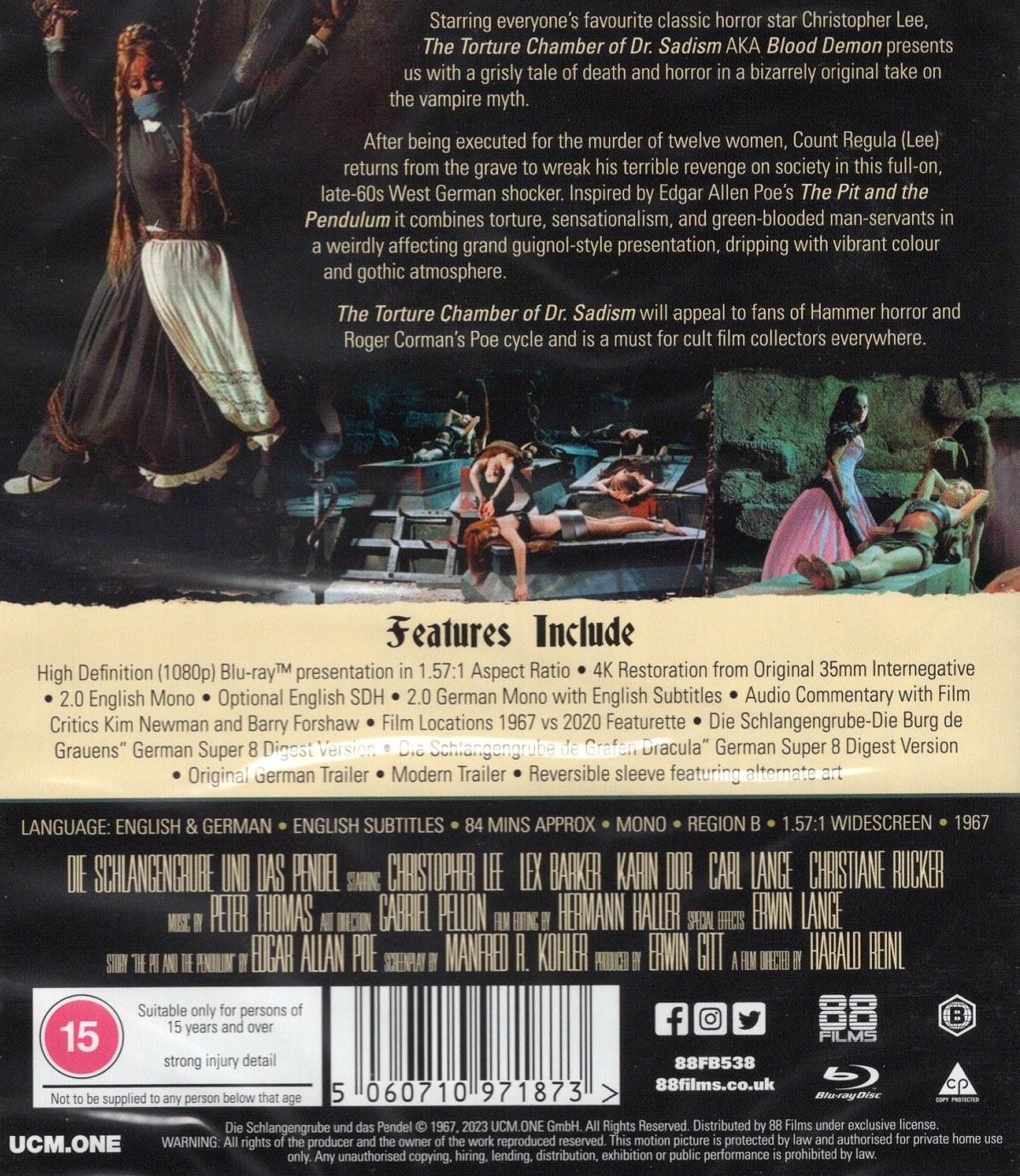 The Torture Chamber of Dr Sadism (ej svensk text) (Blu-ray) - 2