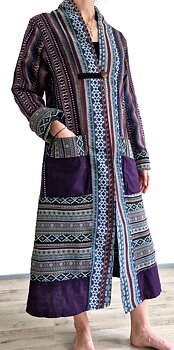 Kaftan i mönstrad bomull