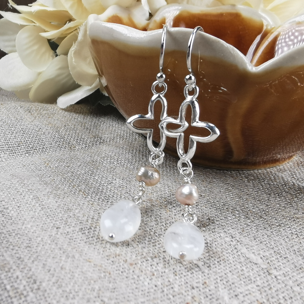 IAMLUND Lucky Pearl örhänge silver - 2