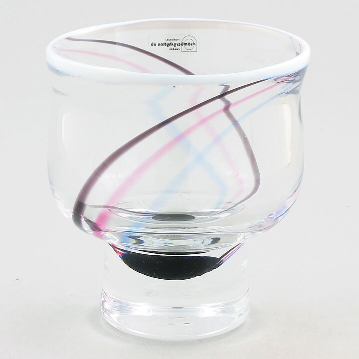 Erik Höglund (1989) Clear Bowl with Colorful Decor 12 cm