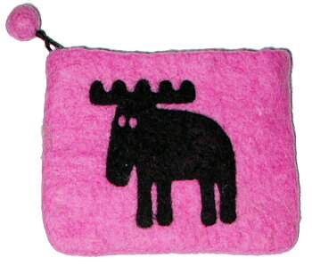 Handtovd ullbörs 100% ull, rosa