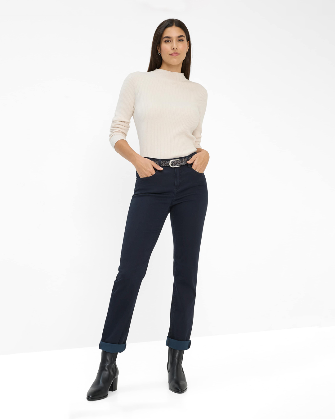 Jeans Carola marinblå lyocellbladning - 5