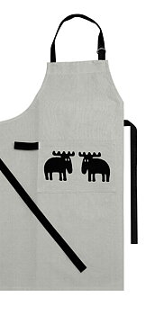 Apron Pastel Organic cotton, grey
