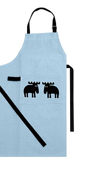 Apron Pastel Organic cotton, blue