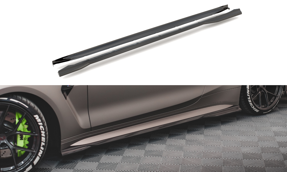 Kolfiber Sidokjolar BMW M4 G82 (Maxton) - 2