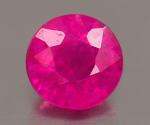 Lujosa piedra preciosa de rubí birmano natural genuina redonda de 3,9 mm rara - 3