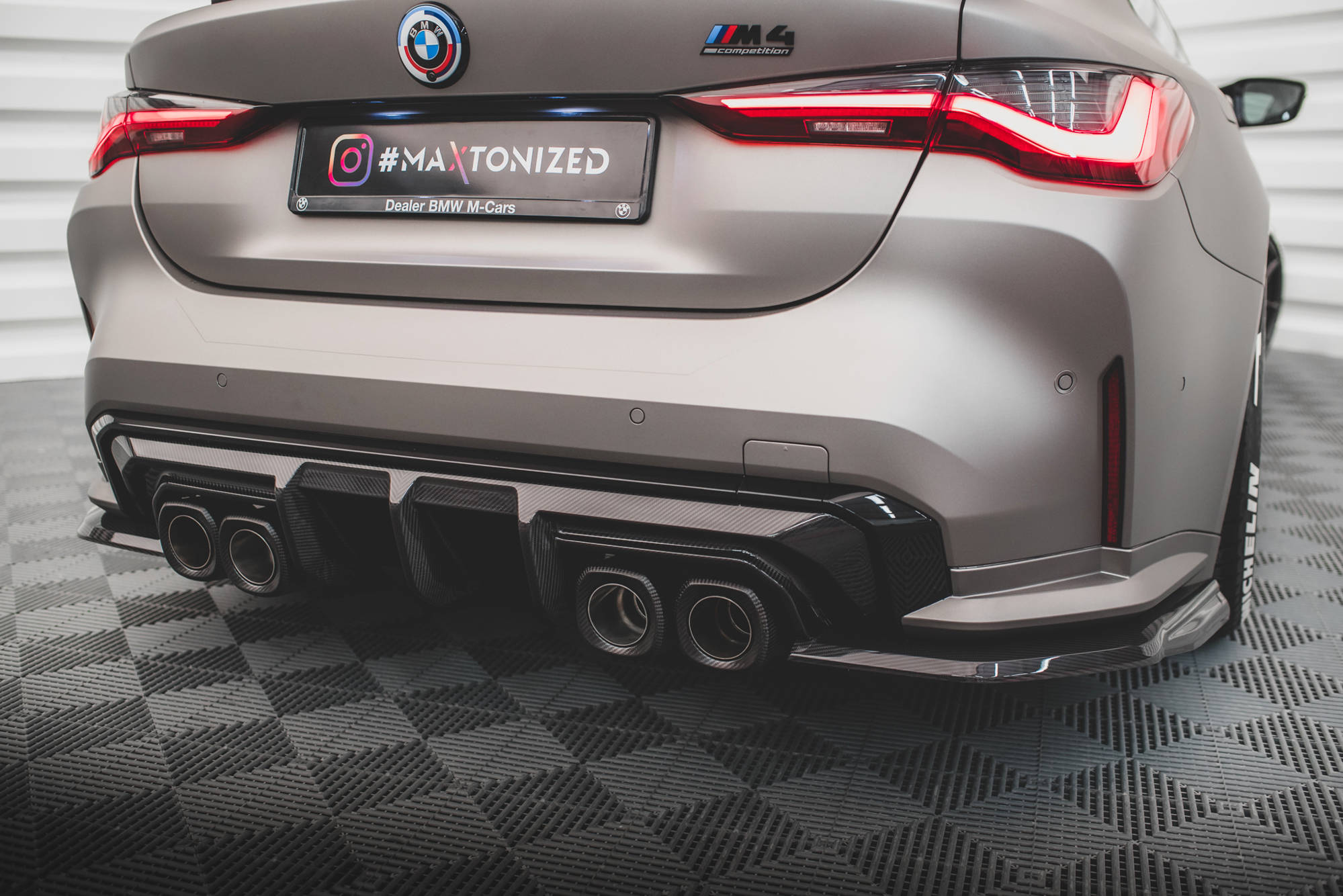 Kolfiber Bakre Sidosplitters BMW M4 G82 (Maxton) - 8